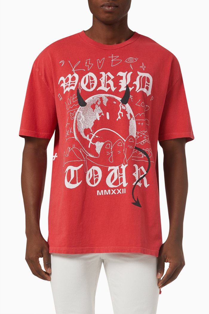 

Devil Biggie T-shirt in Cotton, Red