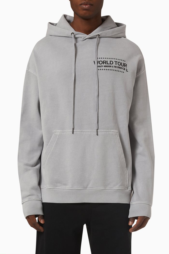 

Paste Up Biggie Hoodie in French Terry, Grey