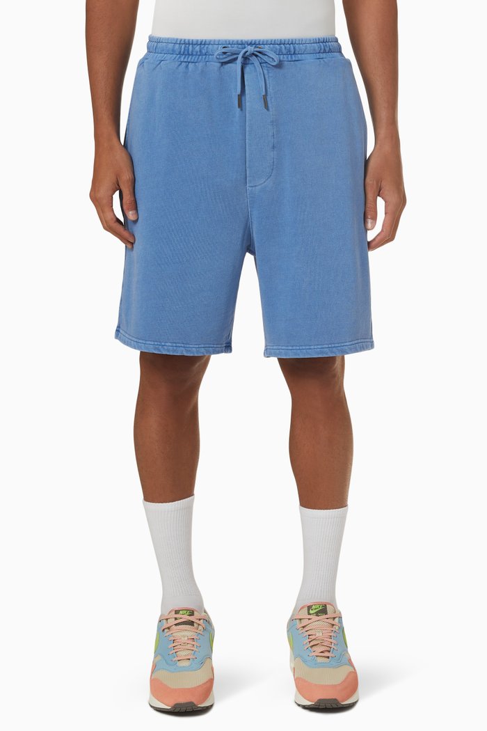 

4x4 Mid-rise Track Shorts in Loopback Fleece, Blue
