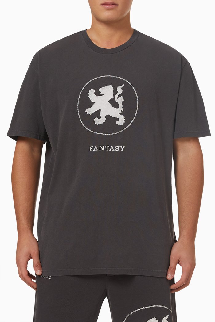 

Lion Biggie T-shirt in Cotton Jersey, Black