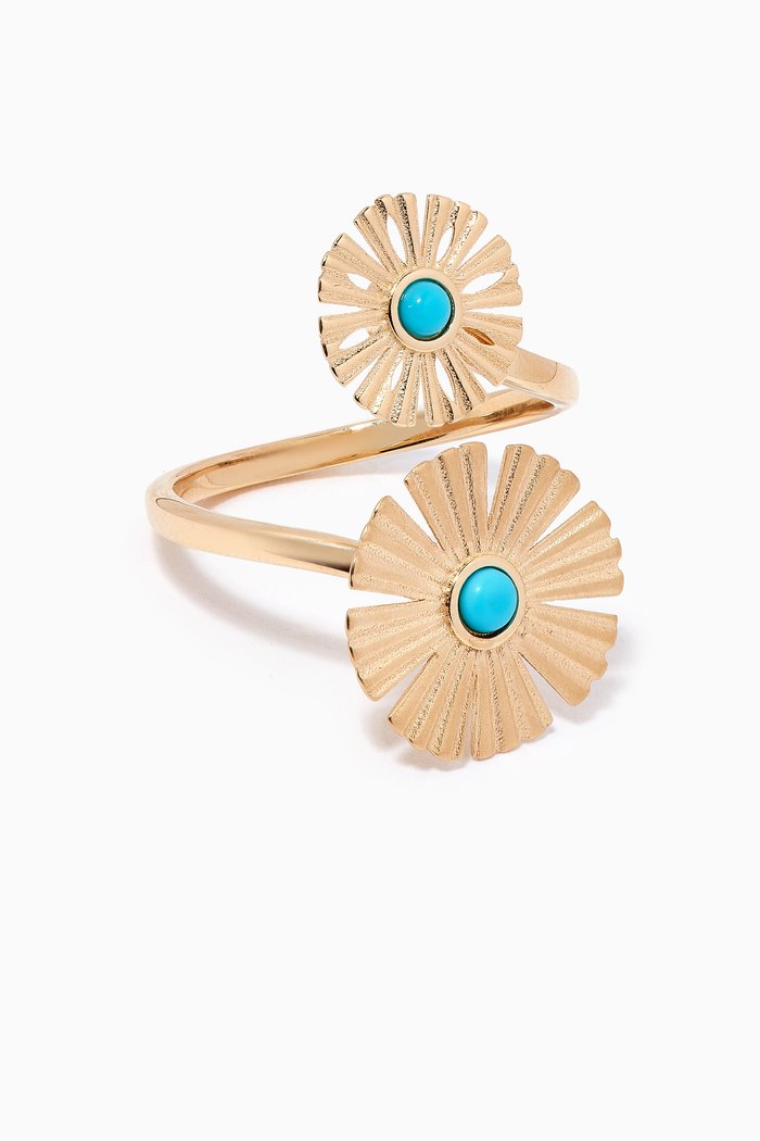 

Farfasha Sunkiss Turquoise Ring in 18kt Yellow Gold