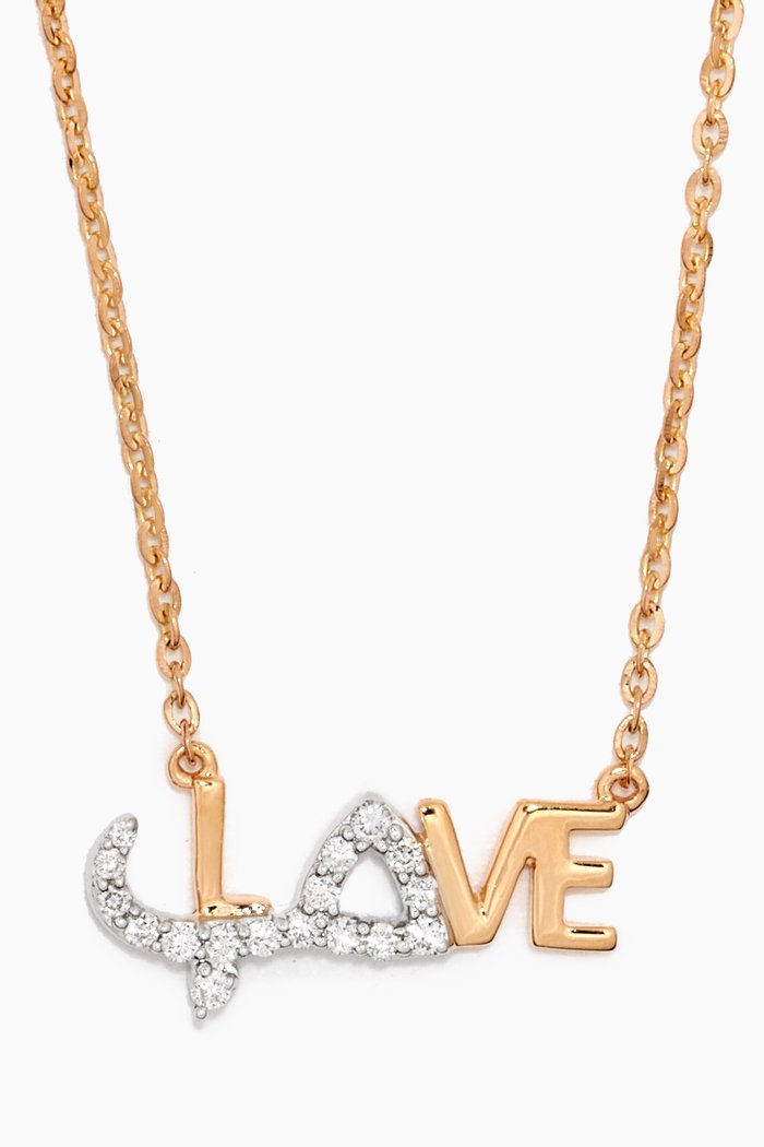 

x Nadine Kanso Key Of Hope Love Diamond Necklace in 18kt Gold, Yellow