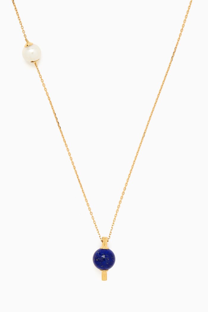 

Kiku Glow Lapiz Lazuli Dangle Necklace in 18kt Yellow Gold