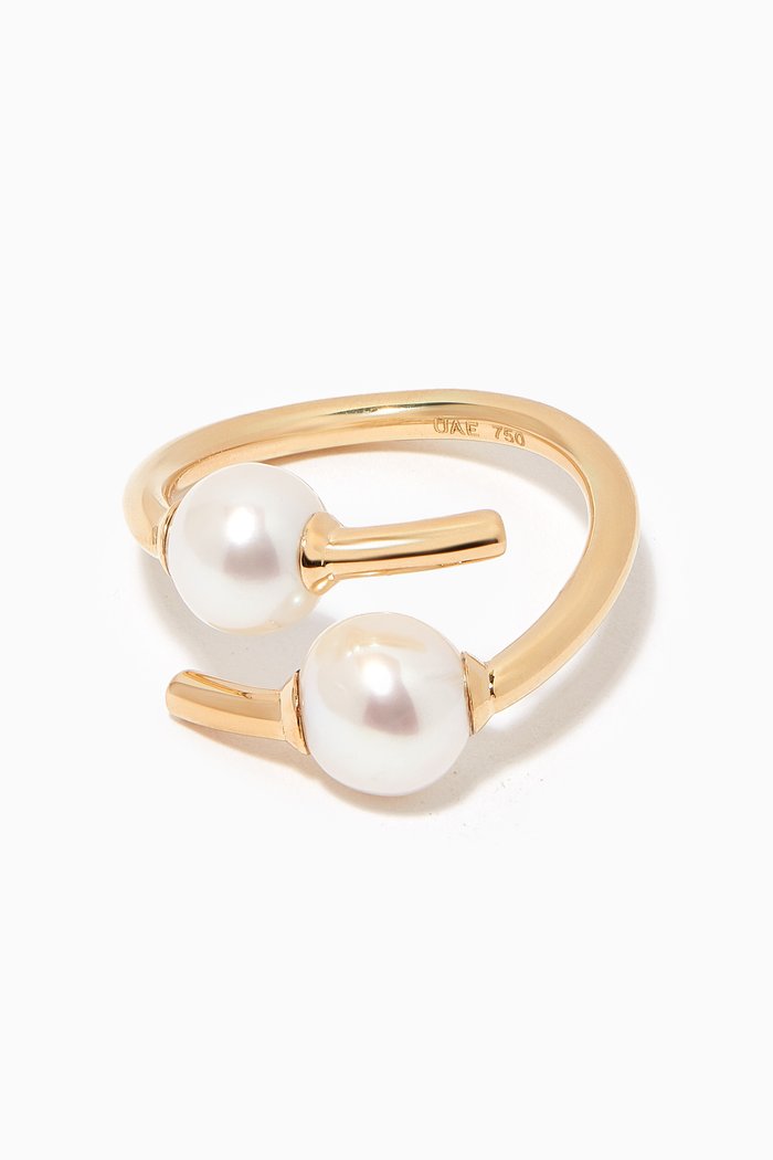 

Kiku Glow Freshwater Pearl Open Ring in 18kt Yellow Gold