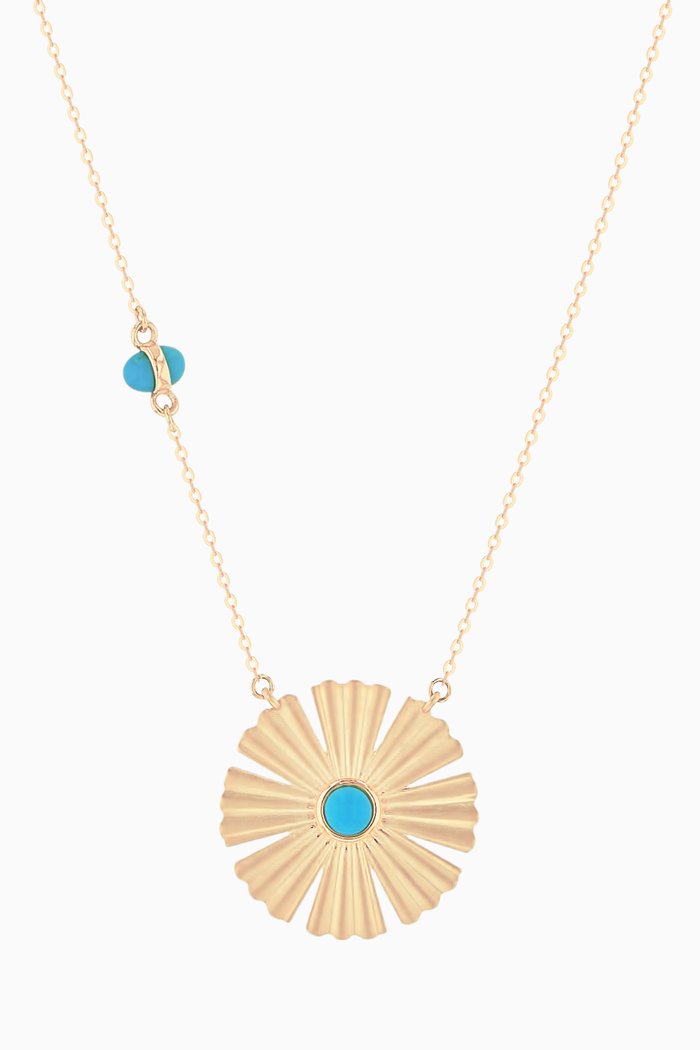 

Farfasha Sunkiss Turquoise Necklace in 18kt Yellow Gold