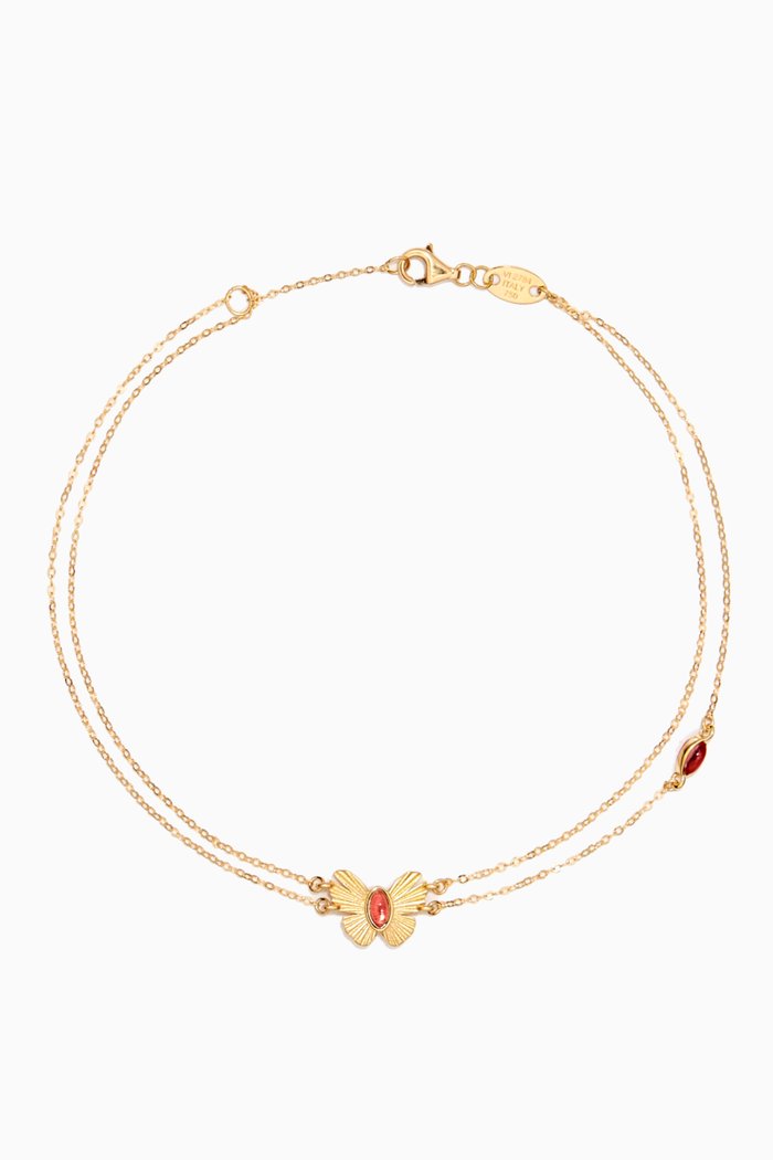 

Farfasha Sunkiss Pink Tourmaline Anklet in 18kt Yellow Gold