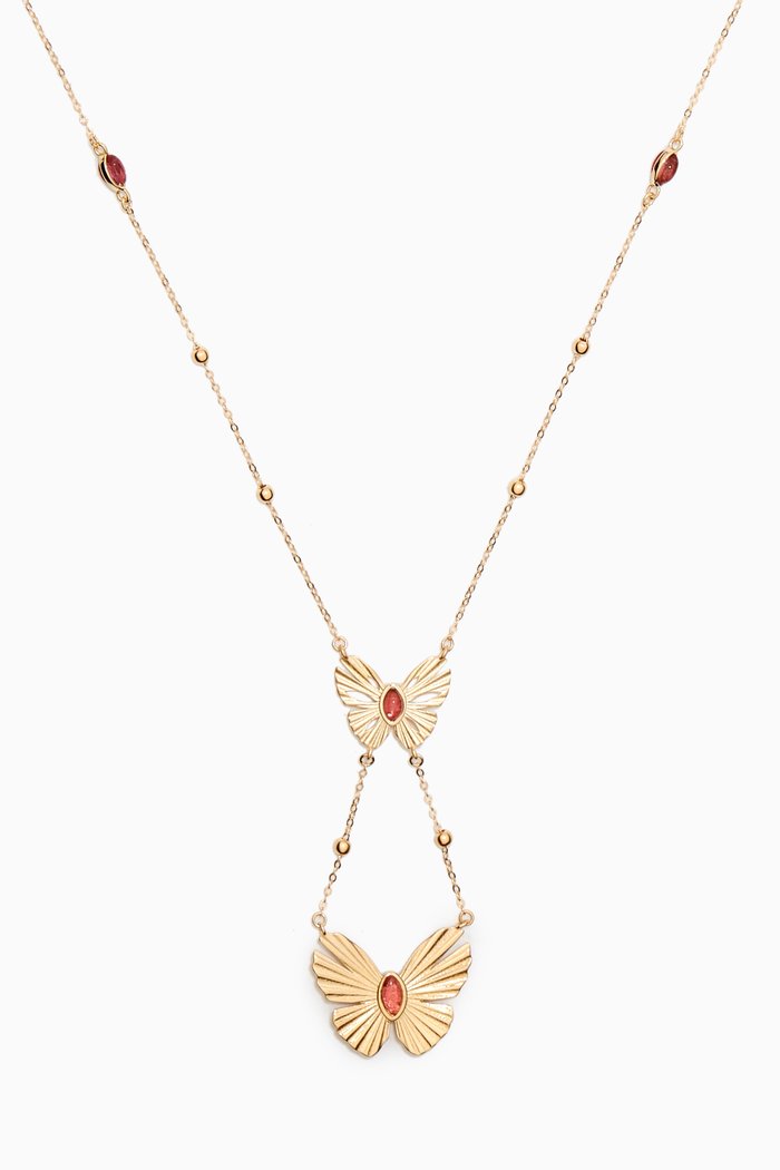 

Farfasha Sunkiss Pink Tourmaline Necklace in 18kt Yellow Gold