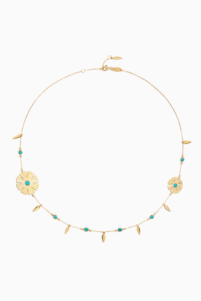 

Farfasha Sunkiss Turquoise Necklace in 18kt Yellow Gold