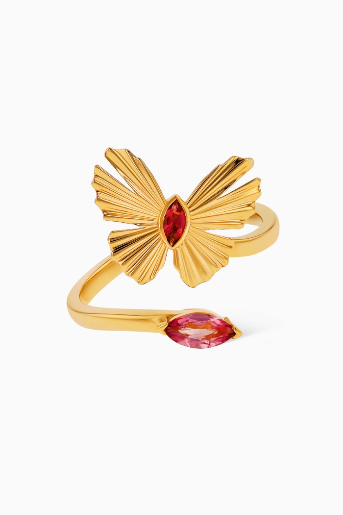 

Farfasha Sunkiss Pink Tourmaline Ring in 18kt Yellow Gold