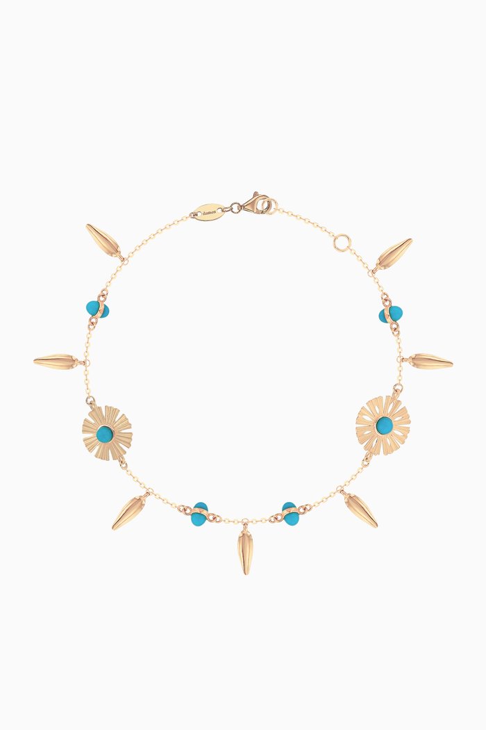 Farfasha Sunkiss Turquoise Bracelet in 18kt Yellow Gold
