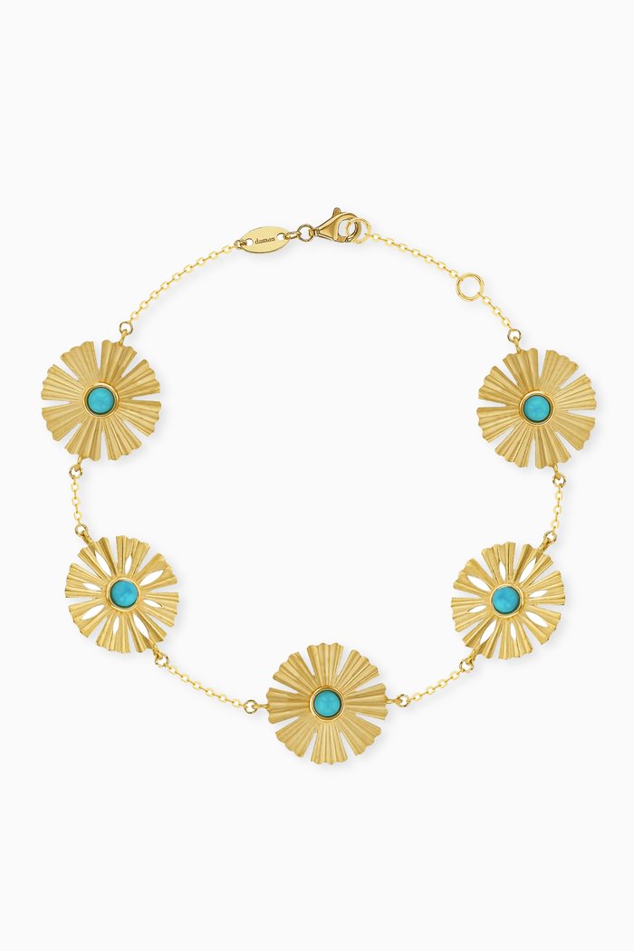 Farfasha Sunkiss Turquoise Bracelet in 18kt Yellow Gold