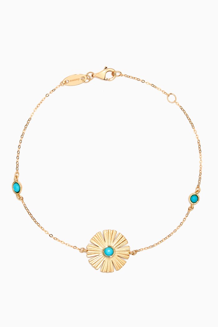 

Farfasha Sunkiss Turquoise Bracelet in 18kt Yellow Gold