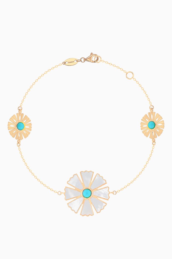 

Farfasha Sunkiss Turquoise Mother-of-Pearl Bracelet in 18kt Yellow Gold
