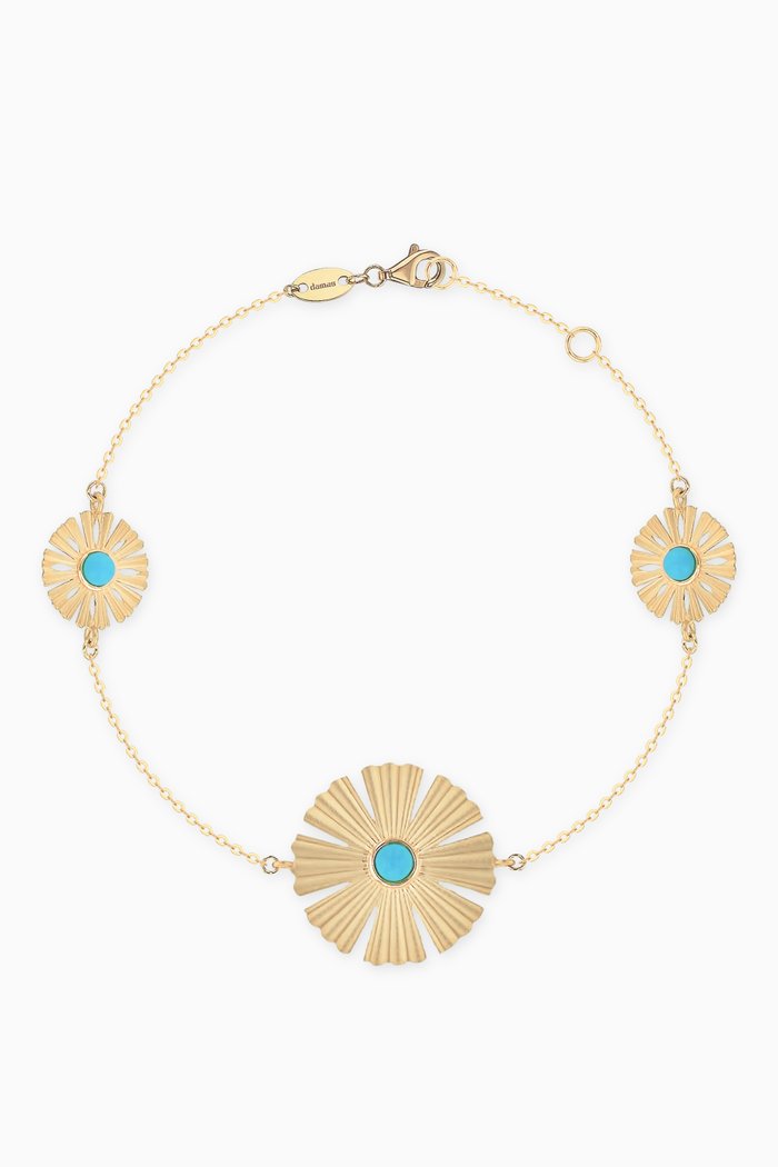 

Farfasha Sunkiss Turquoise Bracelet in 18kt Yellow Gold