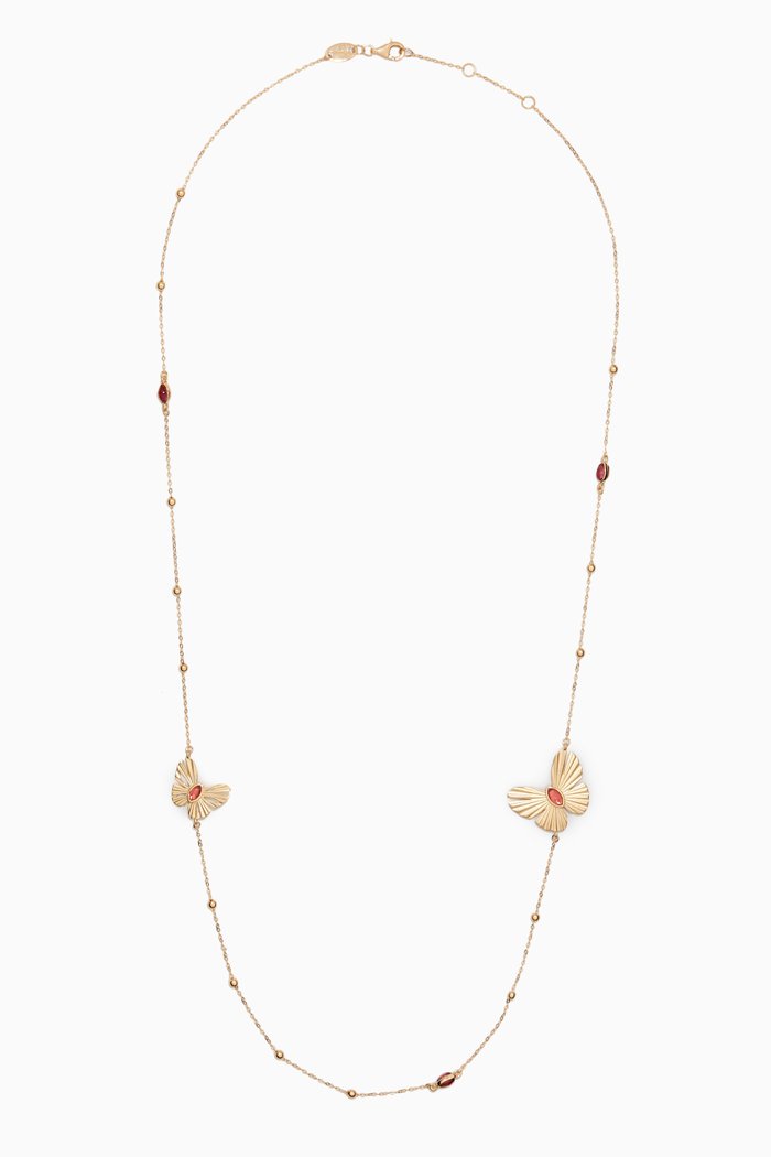 

Farfasha Sunkiss Pink Tourmaline Necklace in 18kt Yellow Gold