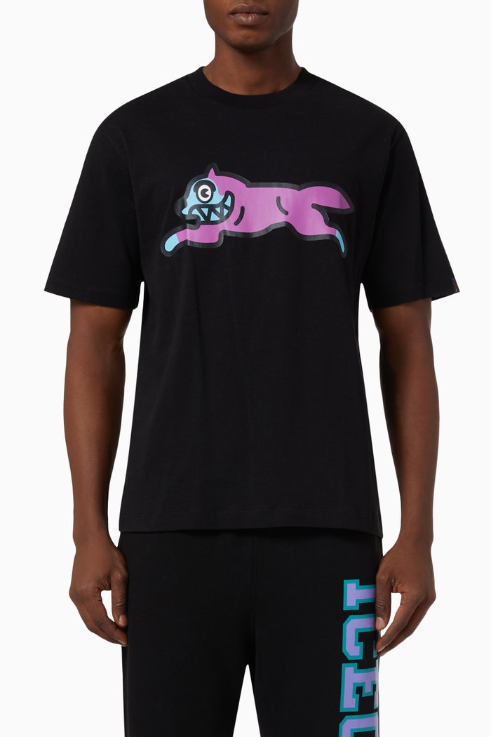 

Running Dog T-shirt in Cotton Jersey, Black