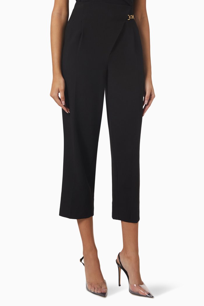 

Chain Detailed Pants in Crepe, Black