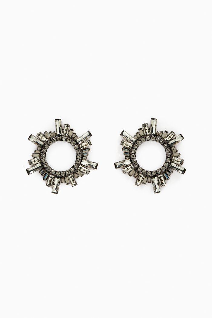 

Begum Crystal Stud Earrings, Black