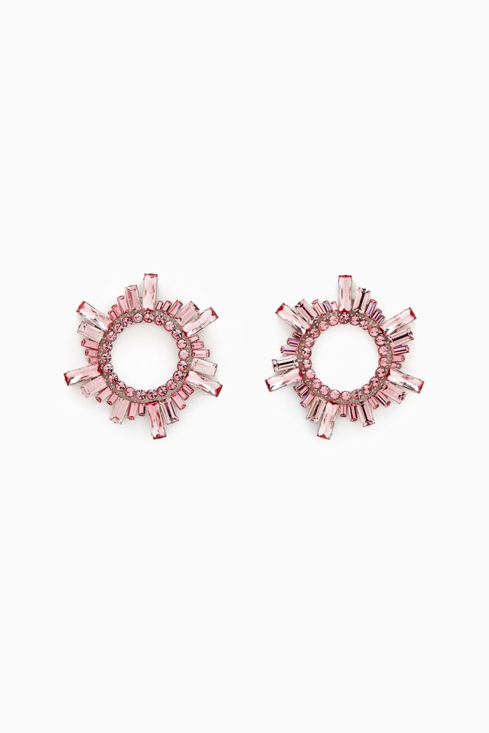 

Begum Crystal Stud Earrings, Pink