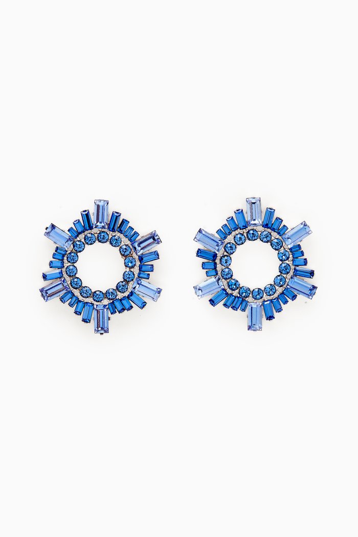 

Mini Begum Crystal-embellished Earrings, Blue