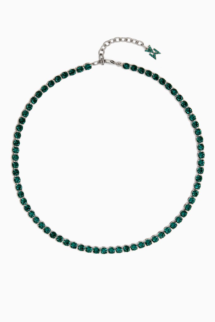 

Crystal Tennis Necklace, Green