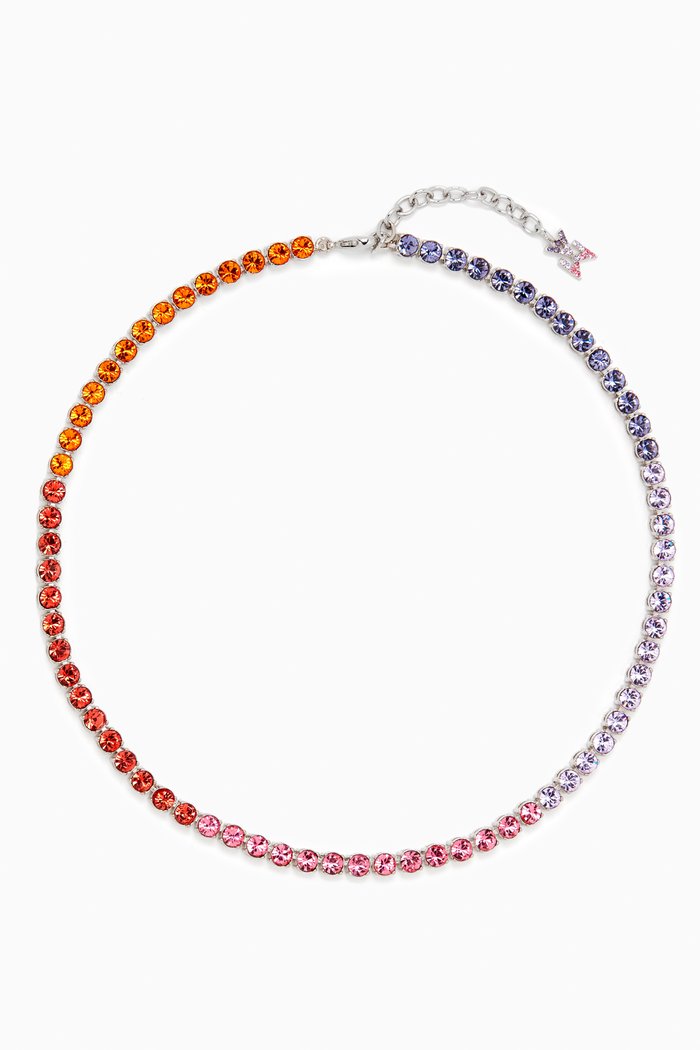 

Crystal Tennis Necklace, Multicolour