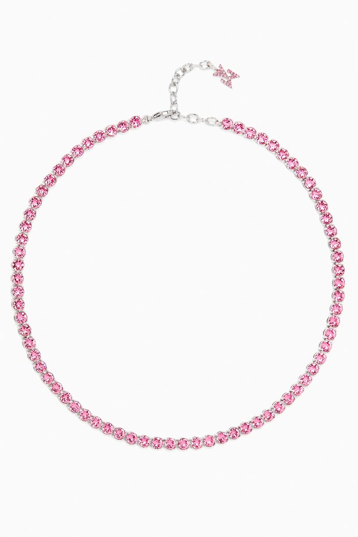 

Crystal Tennis Necklace, Pink