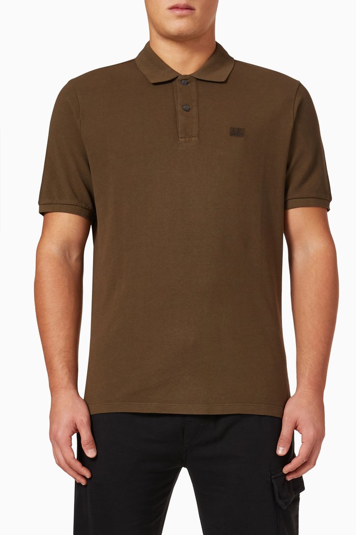 Polo Shirt in Cotton Piqué, Green