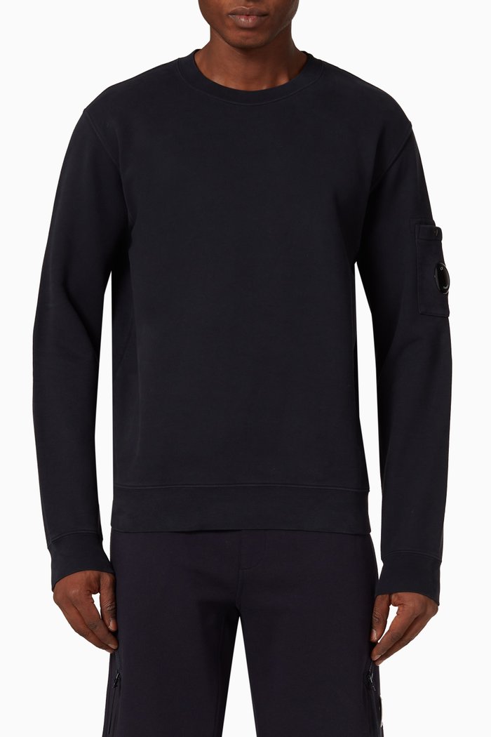 

Sweatshirt in Fleece, Blue