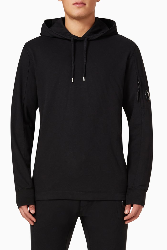 

Hoodie in Fleece, Black