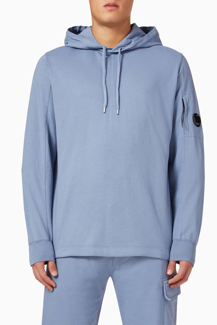 

Hoodie in Fleece, Blue