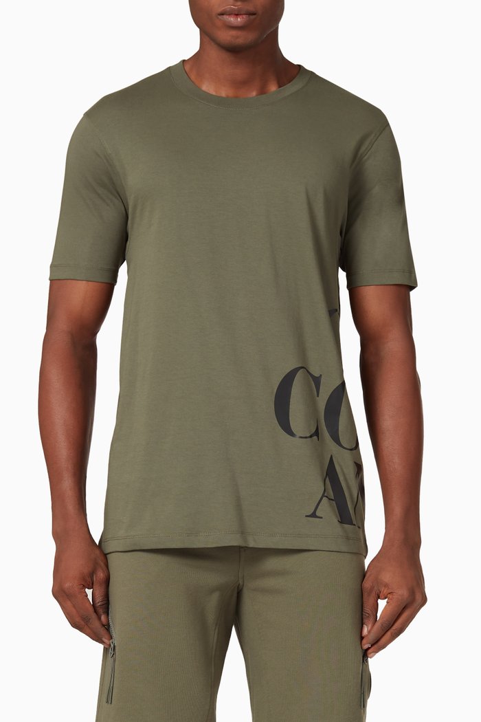 

Graphic Logo T-shirt in Cotton Jersey, Green