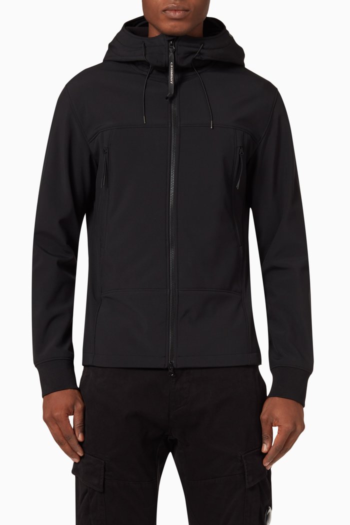 

Goggle Hooded Jacket in Recycled C.P. Shell, Black