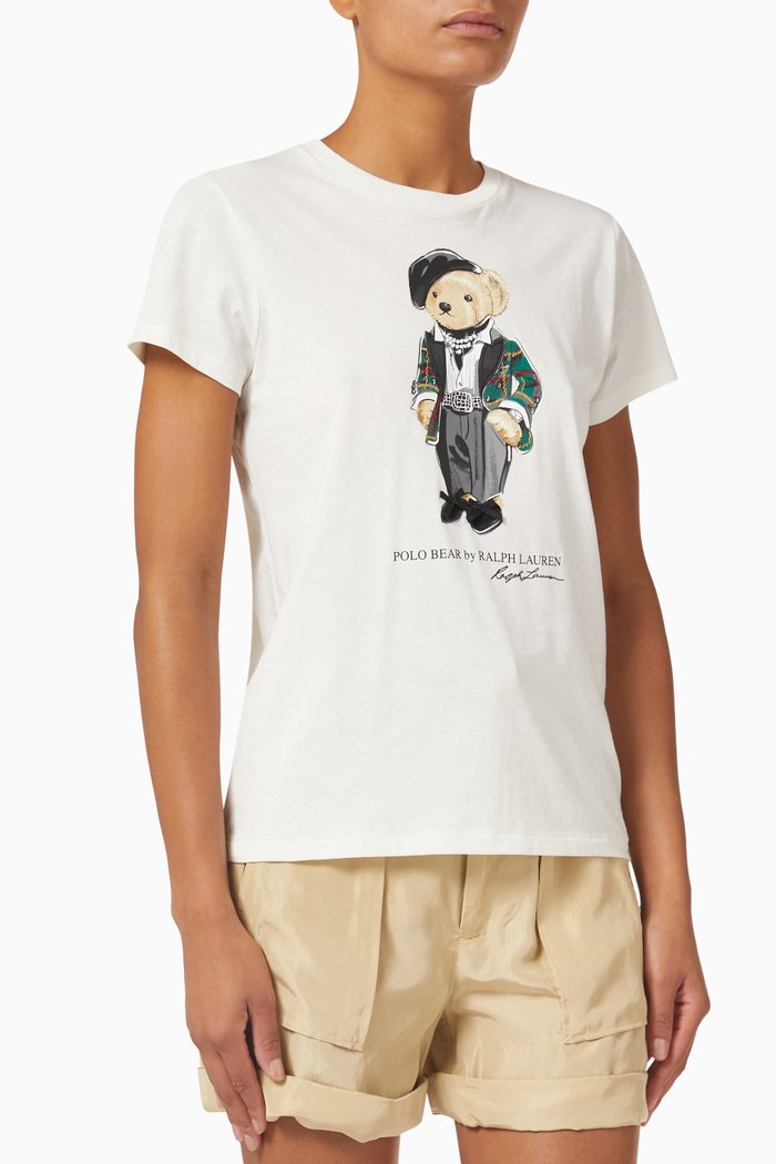 Tux Polo Bear T-shirt in Cotton Jersey, Neutral