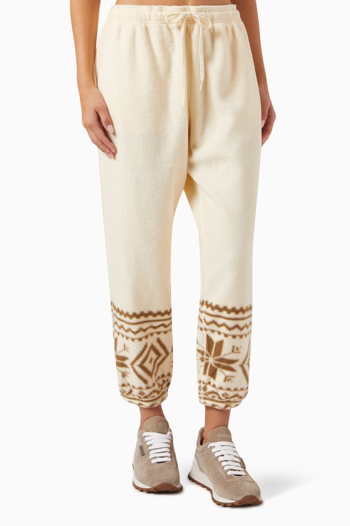 

Fair Isle Print Sweatpants in Polyester, Neutral