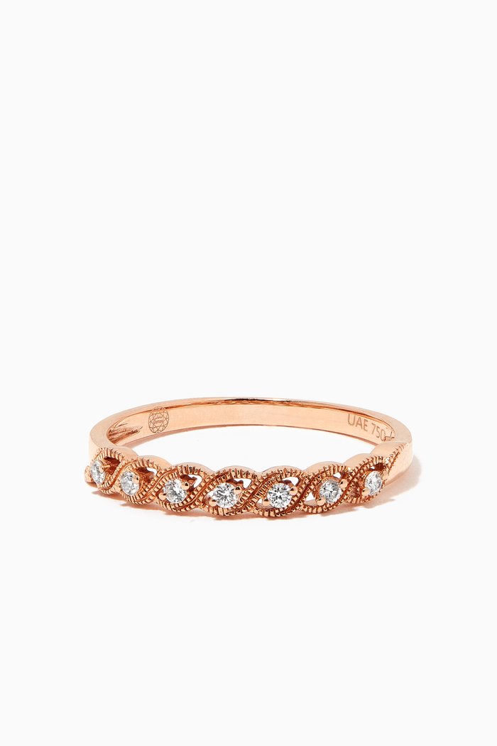 

Stackable Heart Diamond Ring in 18kt Rose Gold
