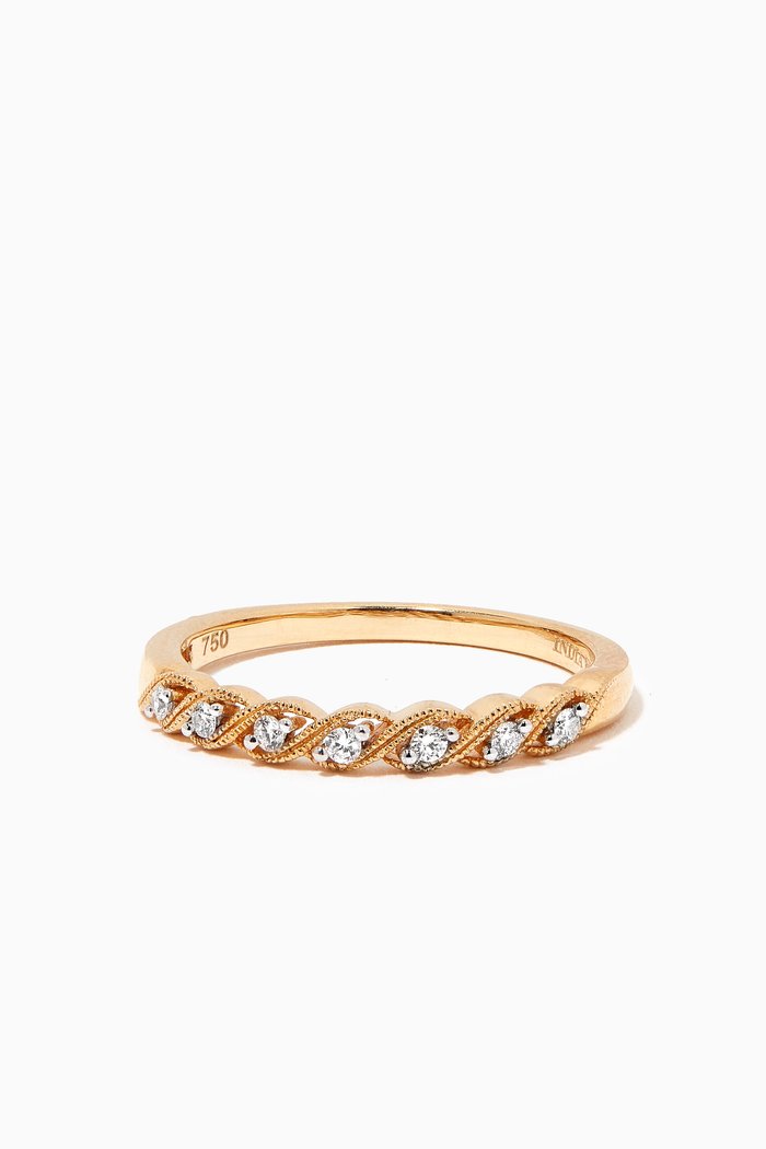 

Stackable Heart Diamond Ring in 18kt Yellow Gold