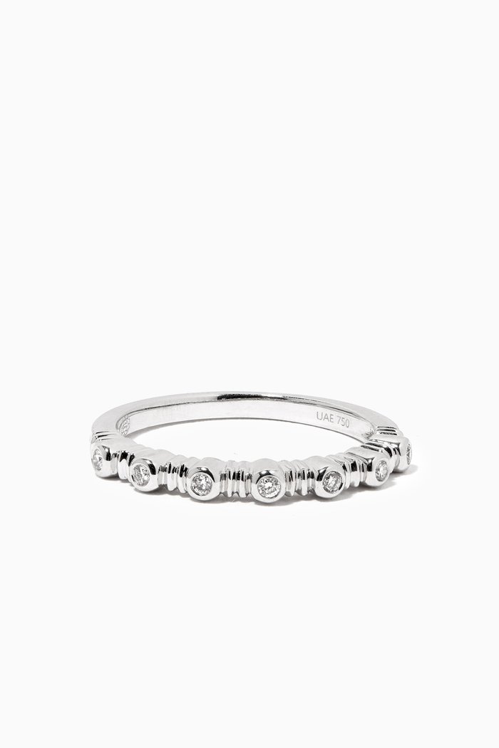 Stackable Diamond Ring in 18kt White Gold