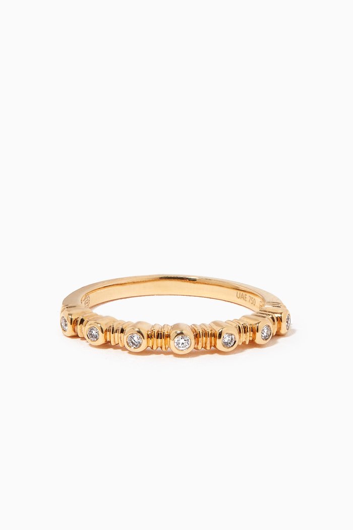 Stackable Diamond Ring in 18kt Yellow Gold