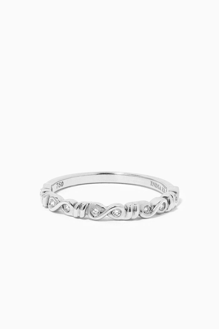 

Stackable Diamond Ring in 18kt White Gold