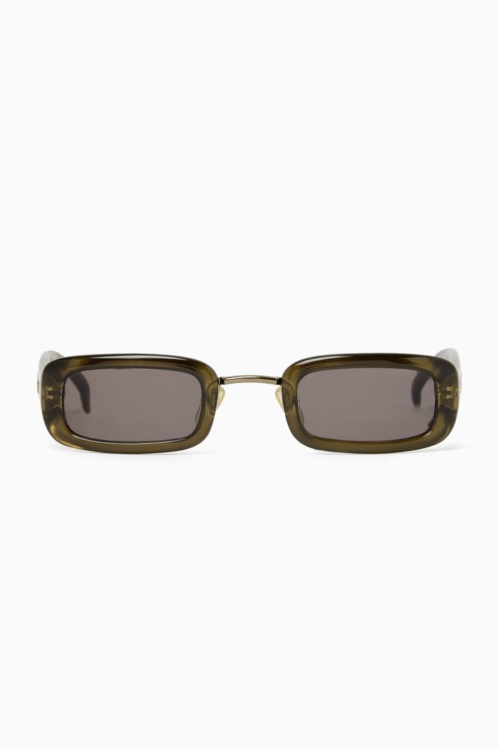 

Monogram Rectangular Sunglasses, Black