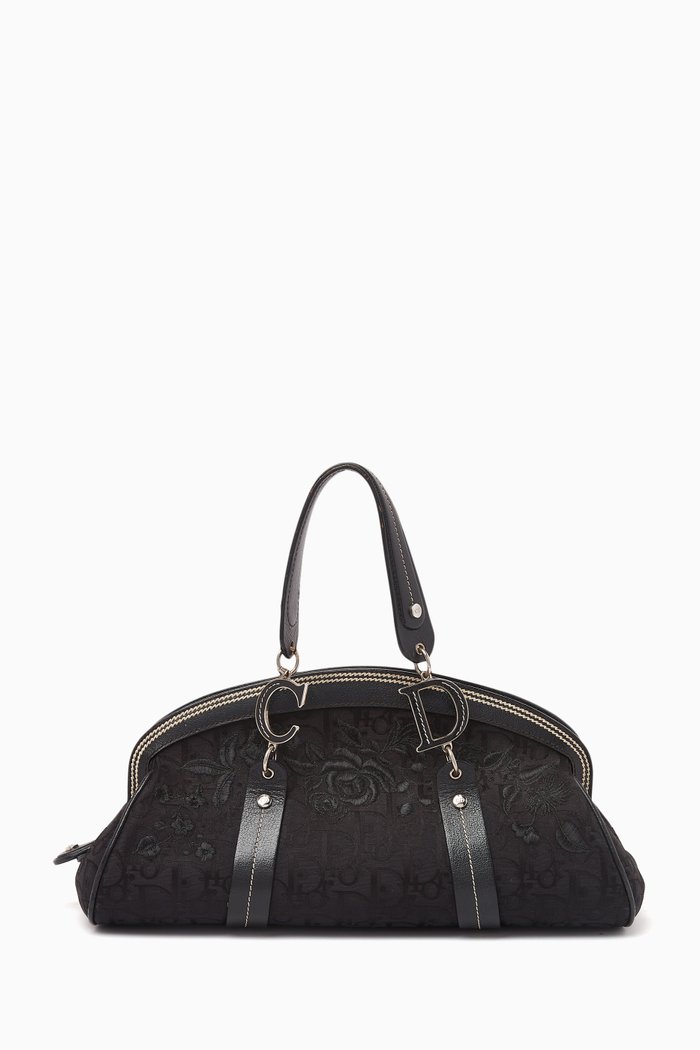 

Detective Top Handle Bag in Satin, Black
