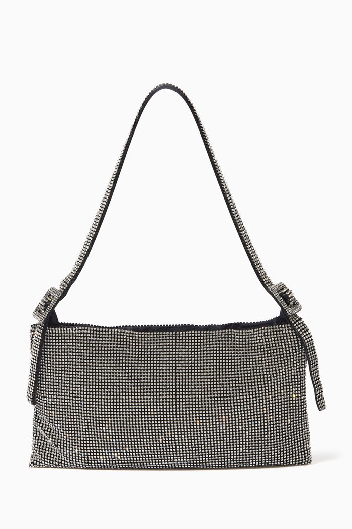

La Grande Your Best Friend Shoulder Bag in Crystal Mesh Rhinestones, Grey