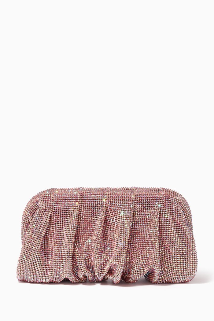 

Venus La Grande Clutch in Crystal Mesh, Pink