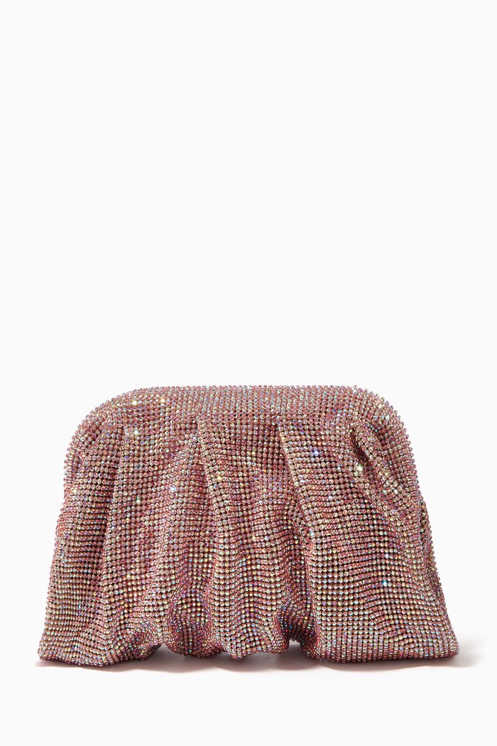 Venus La Petite Clutch in Crystal Mesh Rhinestones, Pink