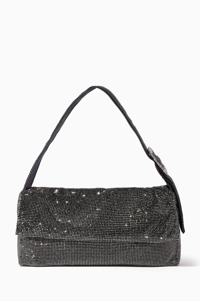 

Vitty La Grande Shoulder Bag in Crystal Mesh Rhinestones, Grey