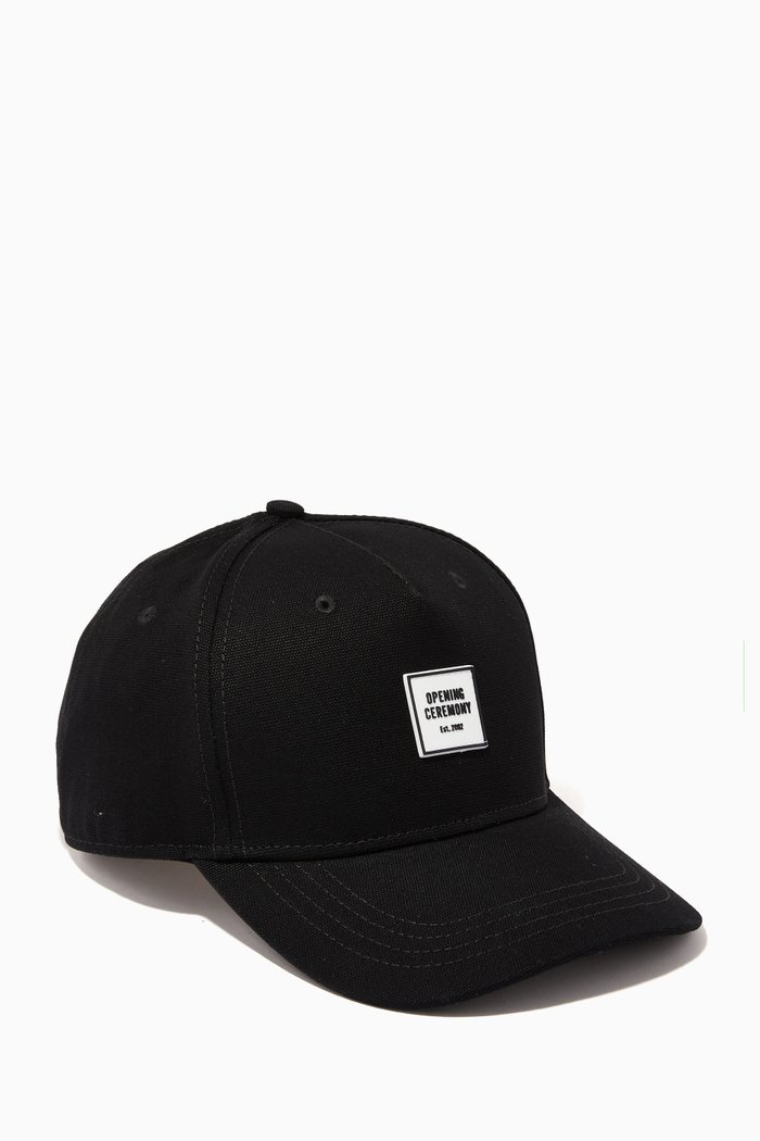 

Box Logo Cap in Cotton, Black