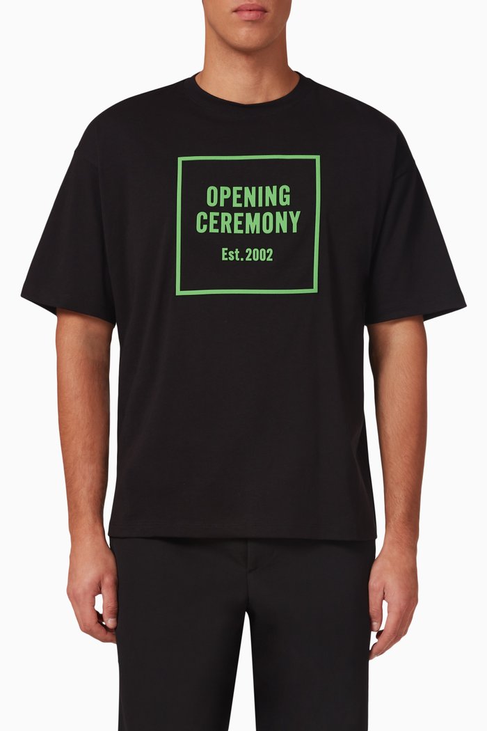 

3D Box Logo T-shirt in Cotton-jersey, Black