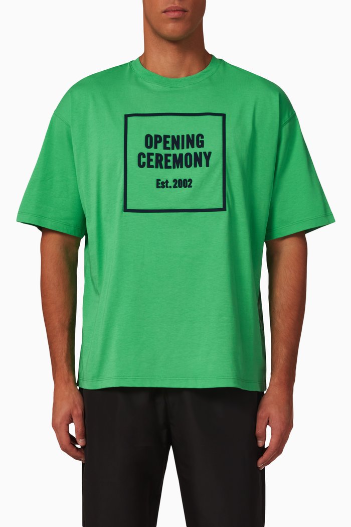 

3D Box Logo T-shirt in Cotton-jersey, Green