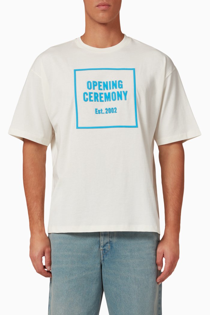 

3D Box Logo T-shirt in Cotton-jersey, White
